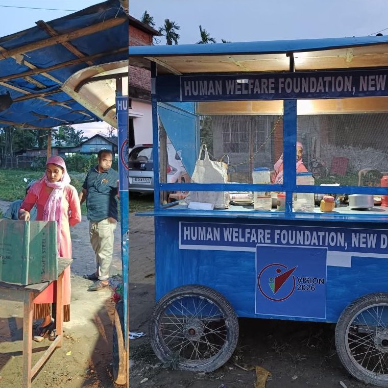 A beneficiary of HWF Livelidhood Support Program from Japisajia, a remote village in Dibrugarh district in Assam